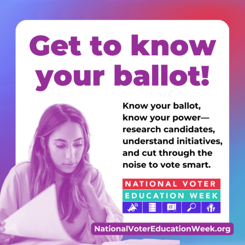 National Voter Education Week